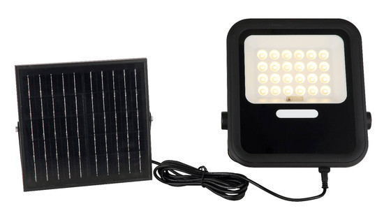 Globo LED Solarleuchte Gridon 6,5W dimmbar Fernbedienung Akku IP65 warmweiss Schwarz matt Glas 25x24cm