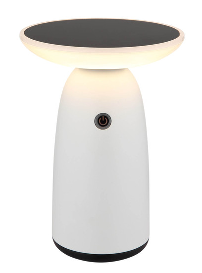 Globo Solarleuchte Aluminium Weiß, 1Xled LED Solarleuchte 10W Warmweiß IP54 Weiß Matt, Aluminium Memoryfunktion Ø16cm 36625W