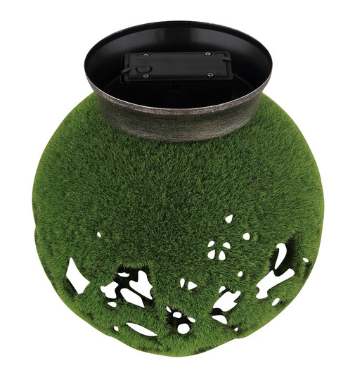 Globo Solarleuchte Metall Silbergrau, 1Xled LED Solarleuchte 0,06W IP44 Silbergrau, Metall Ø20cm 36746