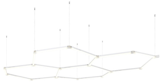 Globo LED Deckenleuchte Honeycomb 123,5W neutralweiss Weiß 248x174cm