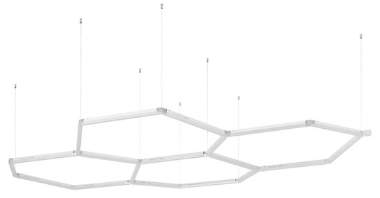 Globo LED Deckenleuchte Honeycomb 123,5W neutralweiss Weiß 248x174cm