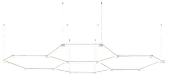 Globo LED Deckenleuchte Honeycomb 123,5W neutralweiss Weiß 248x174cm