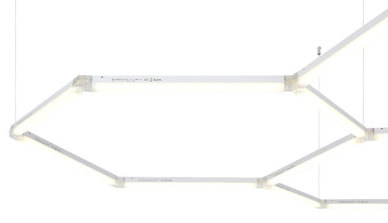 Globo LED Deckenleuchte Honeycomb 123,5W neutralweiss Weiß 248x174cm