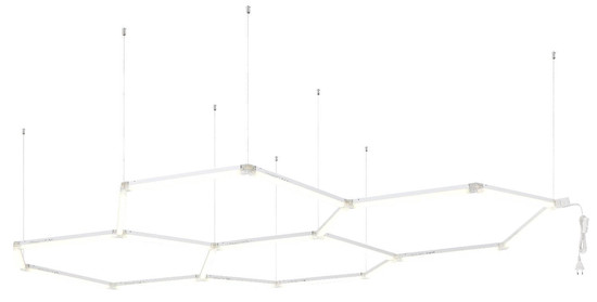 Globo LED Deckenleuchte Honeycomb 123,5W neutralweiss Weiß 248x174cm
