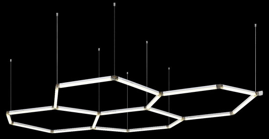 Globo LED Deckenleuchte Honeycomb 123,5W neutralweiss Weiß 248x174cm