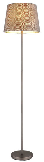 Globo Stehleuchte Joris E27 Schwarz-chrom grau Metall Textil 151cm