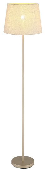 Globo Stehleuchte Joris E27 Champagnerfarben beige Metall Textil 151cm