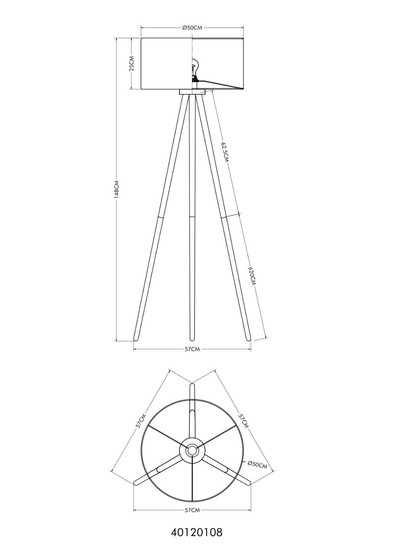 Globo Stehleuchte Stabilo E27 Schwarz matt anthrazit Holz Textil 148cm
