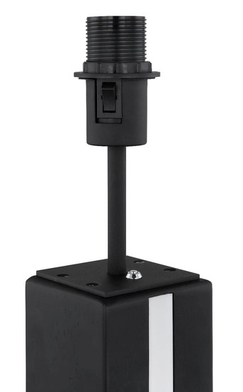 Globo Stehleuchte Forest E27 + LED 17W dimmbar warmweiss Holzoptik dunkel weiß MDF Textil 150cm