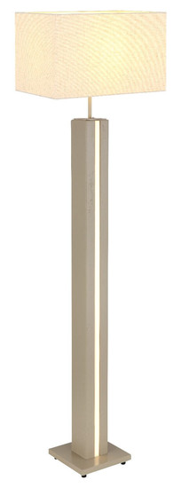 Globo Stehleuchte Forest E27 + LED 17W dimmbar warmweiss Sandfarben matt naturfarben MDF Leinen 150cm