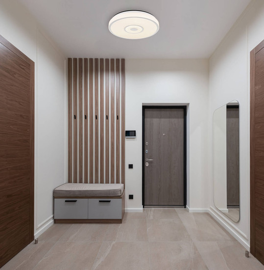 Globo Astania LED Deckenleuchte 24W Neutralweiß Weiß, Metall Sparkle-Dekor Ø38cm 41264K