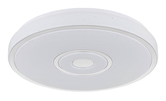 Globo Astania LED Deckenleuchte 24W Neutralweiß Weiß, Metall Sparkle-Dekor Ø38cm 41264K