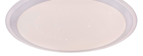 Globo LED Deckenleuchte Carry 30W dimmbar Fernbedienung CCT warm-/tageslichtweiss Weiß opal sparkle Metall Ø53cm