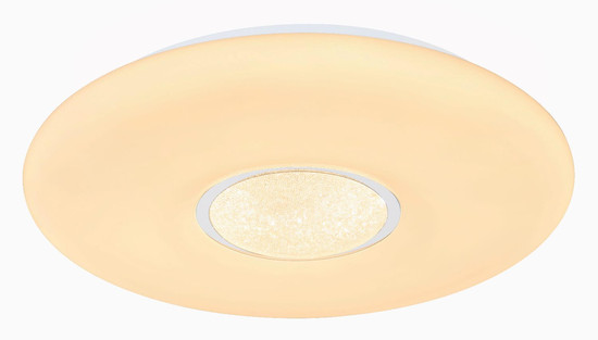 Globo LED Deckenleuchte Sully 24W dimmbar Fernbedienung CCT warm-/tageslichtweiss Weiß Metall Ø41cm