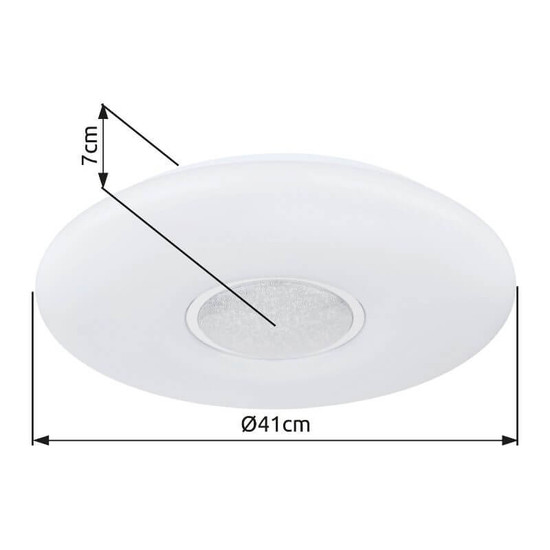 Globo LED Deckenleuchte Sully 24W dimmbar Fernbedienung CCT warm-/tageslichtweiss Weiß Metall Ø41cm