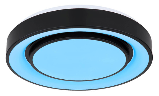 Globo LED Deckenleuchte Sully 24W dimmbar Fernbedienung CCT warm-/tageslichtweiss Schwarz Metall Ø38cm
