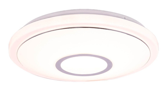 Globo LED Deckenleuchte Connor 16W dimmbar Fernbedienung CCT warm-/tageslichtweiss Weiß opal sparkle Metall Ø40cm
