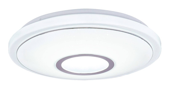 Globo LED Deckenleuchte Connor 16W dimmbar Fernbedienung CCT warm-/tageslichtweiss Weiß opal sparkle Metall Ø40cm