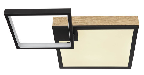 Globo Jacky LED Deckenleuchte 21W CCT Schwarz Matt, Metall Fernbedienung Memoryfunktion 10cm 41392-21