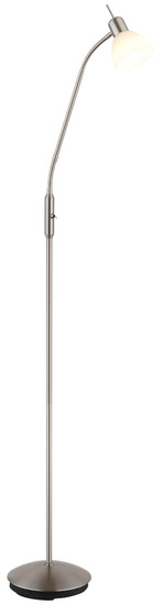 Globo Malte E14 Stehleuchte 5W Warmweiß Nickel Matt, Metall Ø10cm 41490101