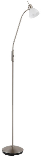 Globo Malte E14 Stehleuchte 5W Warmweiß Nickel Matt, Metall Ø10cm 41490101