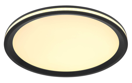 Globo Belissa LED Deckenleuchte 30W Warmweiß Schwarz Matt, Metall Memoryfunktion Ø30cm 41588D