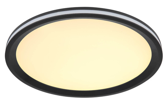 Globo Belissa LED Deckenleuchte 30W Warmweiß Schwarz Matt, Metall Memoryfunktion Ø30cm 41588D