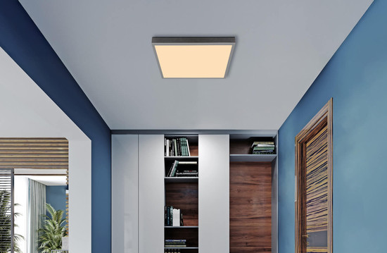 Globo Doro LED Deckenleuchte 24W Warmweiß Silberfarben, Aluminium 6,5cm 416080AD2