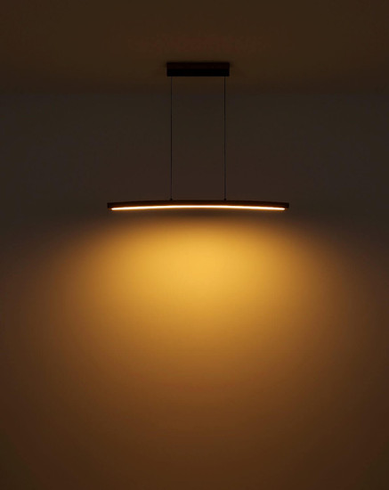 Globo LED Pendelleuchte Doro 18W dimmbar warmweiss Graphit Metall 120x100cm