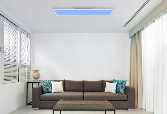 Globo Doro LED Deckenleuchte 44W CCT Weiß Matt, Aluminium Druckguss Fernbedienung Nachtlicht Memoryfunktion 7,5cm 41608D5RGBSH