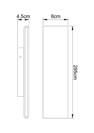 Globo LED Wandleuchte Siegfried 12W warmweiss Schwarz Aluminium 29,5x8cm