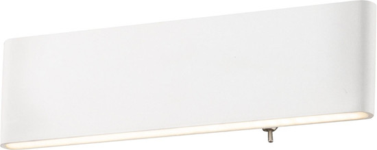 Globo LED Wandleuchte Siegfried 12W warmweiss Weiß Aluminium 29,5x8cm