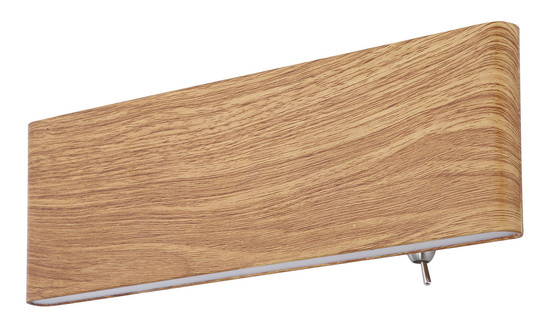 Globo Siegfried LED Wandleuchte 8W Warmweiß Holzoptik, Metall 8cm 41751W-8