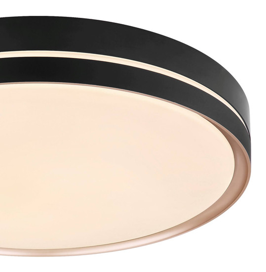 Globo LED Deckenleuchte Manni 40W dimmbar Fernbedienung CCT warm-/tageslichtweiss Schwarz Metall Ø48,5cm