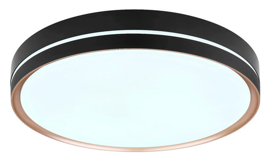 Globo LED Deckenleuchte Manni 40W dimmbar Fernbedienung CCT warm-/tageslichtweiss Schwarz Metall Ø48,5cm