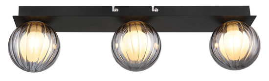 Globo Ander G9 Deckenleuchte 3-fach 10W IP44 Schwarz Matt, Metall Ø10cm 41928-3