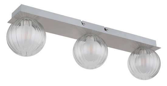 Globo Ander G9 Deckenleuchte 3-fach 10W IP44 Nickel Matt, Metall Ø10cm 41928-3N