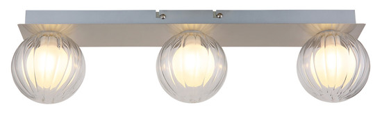 Globo Ander G9 Deckenleuchte 3-fach 10W IP44 Nickel Matt, Metall Ø10cm 41928-3N