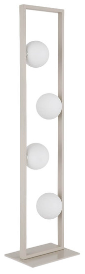 Globo Stehleuchte Nanda 4-flammig G9 Sandfarben matt opal Metall Glaskugeln 110cm