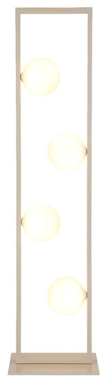 Globo Stehleuchte Nanda 4-flammig G9 Sandfarben matt opal Metall Glaskugeln 110cm