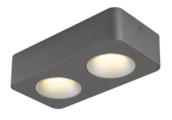 Globo Hangarau LED LED Strahler 11W Warmweiß Grau Dunkel, Aluminium 5,5cm 43100-2