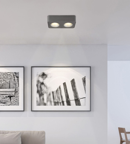 Globo Hangarau LED LED Strahler 11W Warmweiß Grau Dunkel, Aluminium 5,5cm 43100-2