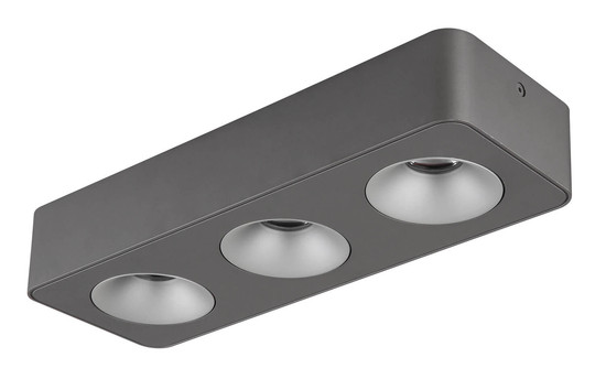 Globo Hangarau LED LED Strahler 14W Warmweiß Grau Dunkel, Aluminium 5,5cm 43100-3