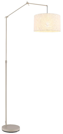 Globo Stehleuchte Rom E27 Sandfarben beige Metall Leinen 200cm