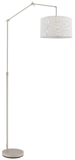 Globo Stehleuchte Rom E27 Sandfarben beige Metall Leinen 200cm