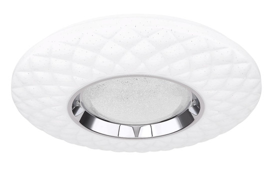 Globo LED Deckenleuchte Magnifique 30W dimmbar Fernbedienung CCT warm-/tageslichtweiss Weiß opal sparkle Metall Ø49cm