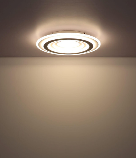 Globo LED Deckenleuchte Sabatino 46W dimmbar Fernbedienung CCT warm-/tageslichtweiss Weiß anthrazit Metall Ø50cm