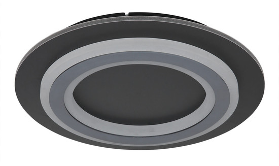 Globo Jayden LED Deckenleuchte 18W CCT Schwarz Matt, Metall Fernbedienung Memoryfunktion Ø34cm 48032-18RGB