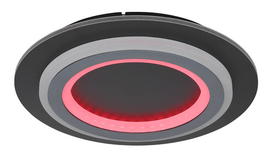 Globo Jayden LED Deckenleuchte 18W CCT Schwarz Matt, Metall Fernbedienung Memoryfunktion Ø34cm 48032-18RGB