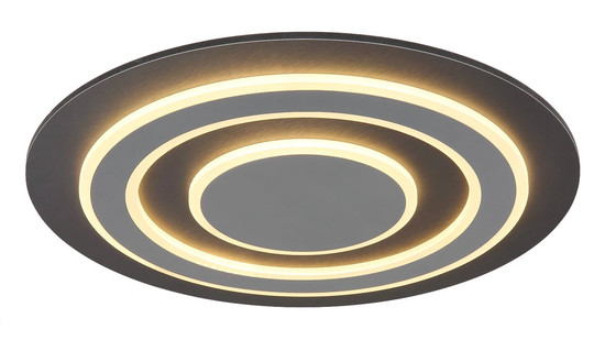 Globo LED Deckenleuchte Jayden 40W warmweiss Anthrazit gebürstet grau gebürstet Metall Ø48cm